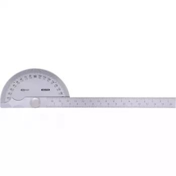 Polkruhový uhlomer KS Tools 300.0700 Nerezová oceľ Matný 220 mm