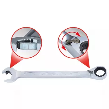 Kombinovaný kľúč KS Tools 503.5924 24 mm Chróm-vanádiová oceľ 15° zahnutý