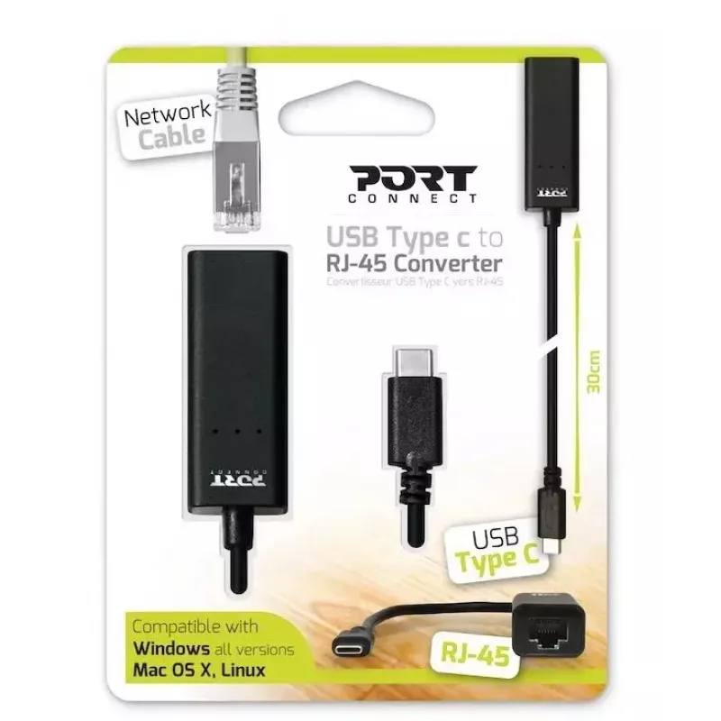 PORT Designs PORT Connect Sieťový adaptér USB-C na Gigabit Ethernet