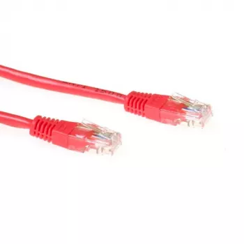 ACT červená 5 metrov U/UTP CAT6 patch kábel s RJ45 konektormi, 5 m, Cat6, červená