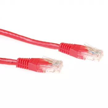 ACT červená 1,5 m U/UTP CAT6 patch kábel s RJ45 konektormi