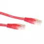 ACT červená 1,5 m U/UTP CAT6 patch kábel s RJ45 konektormi