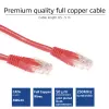 ACT červená 1,5 m U/UTP CAT6 patch kábel s RJ45 konektormi