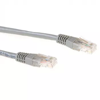 ACT sivý 1,5 metra LSZH U/UTP CAT6 patch kábel s RJ45 konektormi