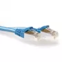 ACT modrý 30 metrov LSZH SFTP CAT6A patch kábel s prerezným RJ45 konektorom