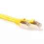 ACT žltý 0,5 metra LSZH SFTP CAT6A patch kábel bez západky s RJ45 konektormi