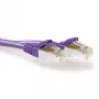 ACT fialový 1,5 metra LSZH SFTP CAT6A patch kábel snagless s RJ45 konektormi