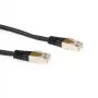 ACT čierny 0,5 metra LSZH SFTP CAT6 patch kábel s RJ45 konektormi