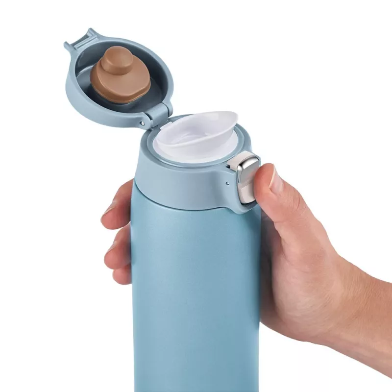 EMSA Light Mug 400 ml modrá nerezové veko polypropylén