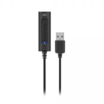 ACT AC9360 zvuková karta USB 3,5 mm slúchadlový konektor 4 tlačidlá