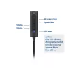 ACT AC9360 zvuková karta USB 3,5 mm slúchadlový konektor 4 tlačidlá