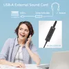 ACT AC9360 zvuková karta USB 3,5 mm slúchadlový konektor 4 tlačidlá