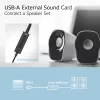 ACT AC9360 zvuková karta USB 3,5 mm slúchadlový konektor 4 tlačidlá
