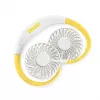 Unold Nackenventilator Breezy White, biela, žltá, 2 ventilátory, 8 h, 1 kus