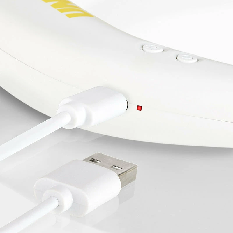 Unold Nackenventilator Breezy White, biela, žltá, 2 ventilátory, 8 h, 1 kus