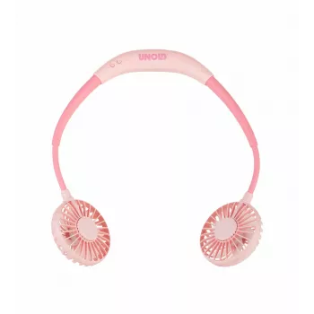 Unold ventilátor na krk Breezy Pink, ružová, 2 ventilátory, 8 h, ventilátor na krk, biela, 1 kus