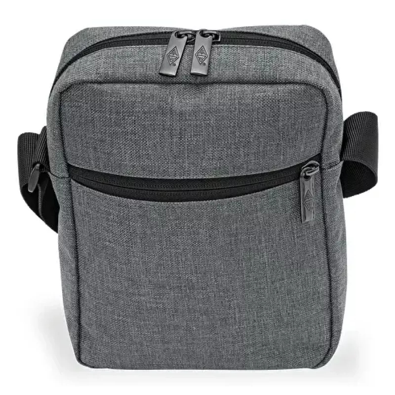 Cez rameno taška WEDO 59 350512 — polyester sivá unisex ramenná/ručná taška, zips