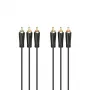 Hama 00205150 audio kábel 1,5 m 3 x RCA čierny