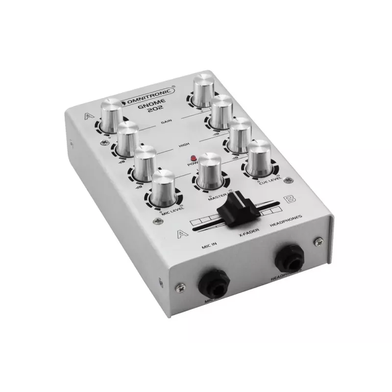Audio mixér Omnitronic 10006881 2 kanály 20 - 20000 Hz strieborná