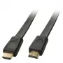 Lindy 36995 kábel HDMI, samec na samec, 0,5 m, tienený, plochý, 4K, čierny