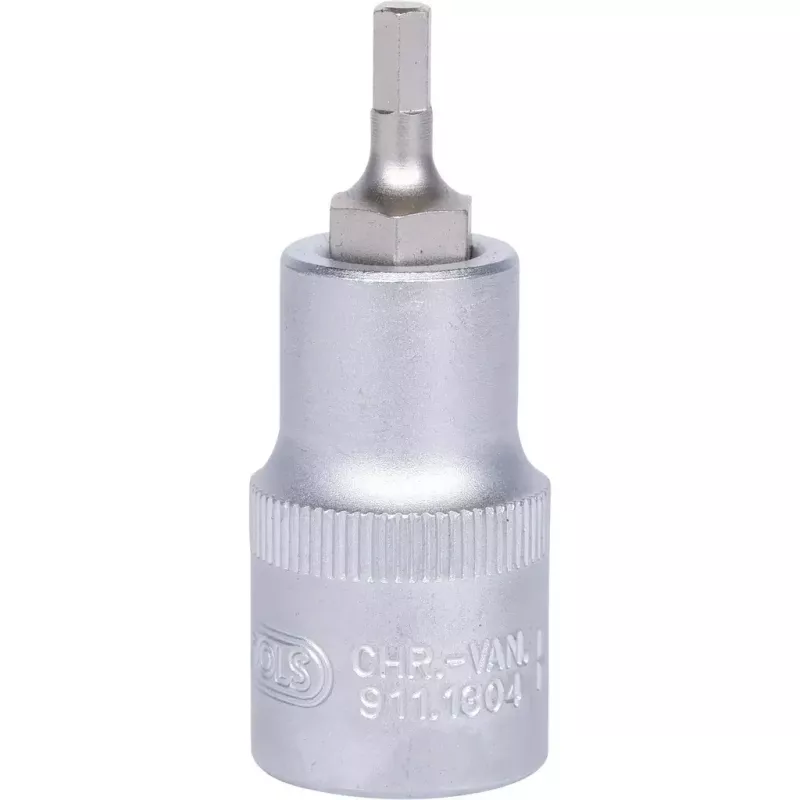 KS Tools 911.1304 bitová nástrčná hlavica 1/2 palca, šesťhranná, krátka, 4 mm