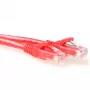 ACT červená 1 meter U/UTP CAT6 patch kábel bez západky s RJ45 konektormi