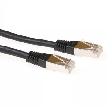 ACT čierny 10 metrov LSZH SFTP CAT6A patch kábel s RJ45 konektormi