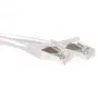 ACT biela 0,5 metra SFTP CAT6A patch kábel bez západky s RJ45 konektormi