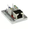Nadomontážne tienené puzdro ACT FA7005 — 1-port, Cat6A