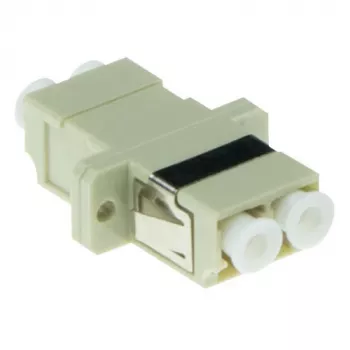 ACT optický LC duplex adaptér Multimode OM1/OM2 príruba, LC/LC, ivory, Multimode, keramika, OM1, 1 ks