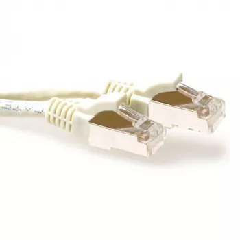 ACT Ivory 25 metrov LSZH SFTP CAT6A patch kábel snagless s RJ45 konektormi