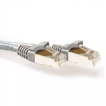 ACT sivá 3 metre LSZH SFTP CAT6A patch kábel bez zaťahovacej poistky s RJ45 konektormi