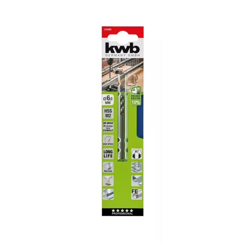 Špirálový vrták KWB 258710 pravotočivý 1 ks