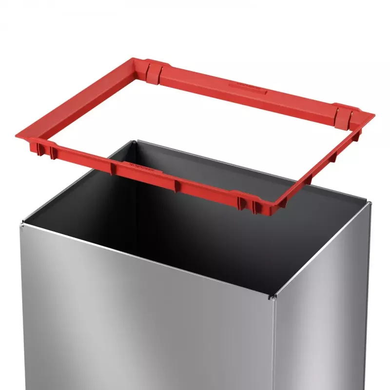 Hailo Big-Box Swing L obdĺžnikový oceľový odpadkový kôš strieborná