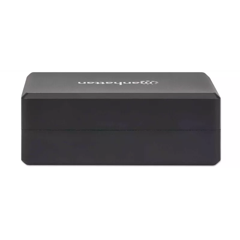 Manhattan Smart Video Multiport Dock, konektory (x5): HDMI konektor, USB-A (x2), USB-C (x2), s Power Delivery pre USB-C konektor, interné napájanie, ultrakompaktný, odnímateľný napájací kábel, čierna, trojročná záruka, maloobchodná krabica