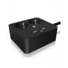 ICY BOX IB-MPS2220B-CH predlžovací napájací kábel 1,9 m 2 AC zásuvky interiér čierny