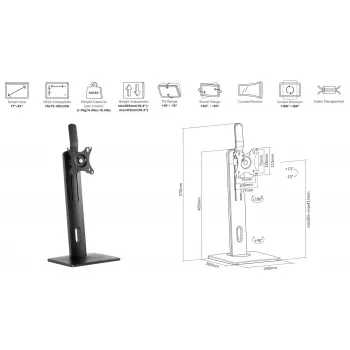 eSTUFF GLB226004 držiak monitora / stojan 81,3 cm (32