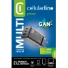 Cellularline Multipower Micro 65W ultra kompaktná 65W rýchlonabíjačka s 3 konektormi