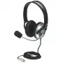 Manhattan stereo over-ear headset (3,5 mm), držiak mikrofónu (vystlaný), nastaviteľný oceľový mostík, káblový ovládač na reguláciu hlasitosti, náušníky, štandardne 2x 3,5 mm stereo jack konektor samec pre audio/mikrofón, kábel 2,5 m, 3 roky záruka