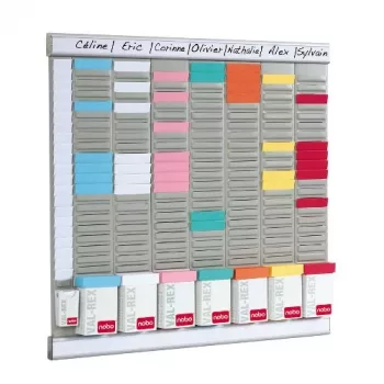 Nobo T-Card Office Planner Kit 24 slot, biela, 480 mm, 480 mm, 1,97 kg, 497 mm, 37 mm