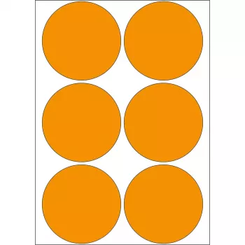 Viacúčelové etikety HERMA 2284 žiarivo oranžová 50 mm okrúhle 144 ks