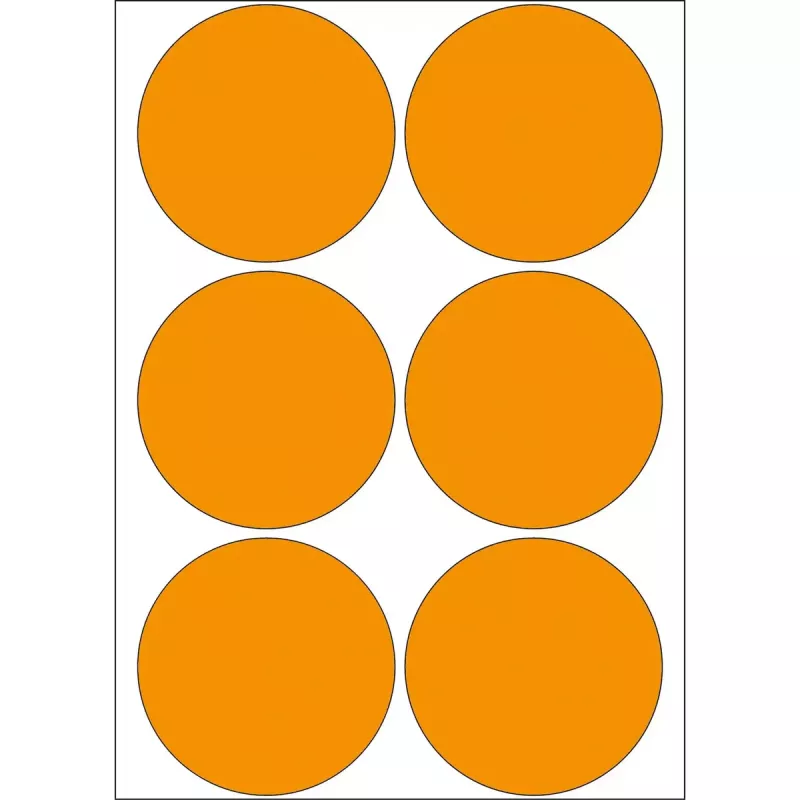 Viacúčelové etikety HERMA 2284 žiarivo oranžová 50 mm okrúhle 144 ks