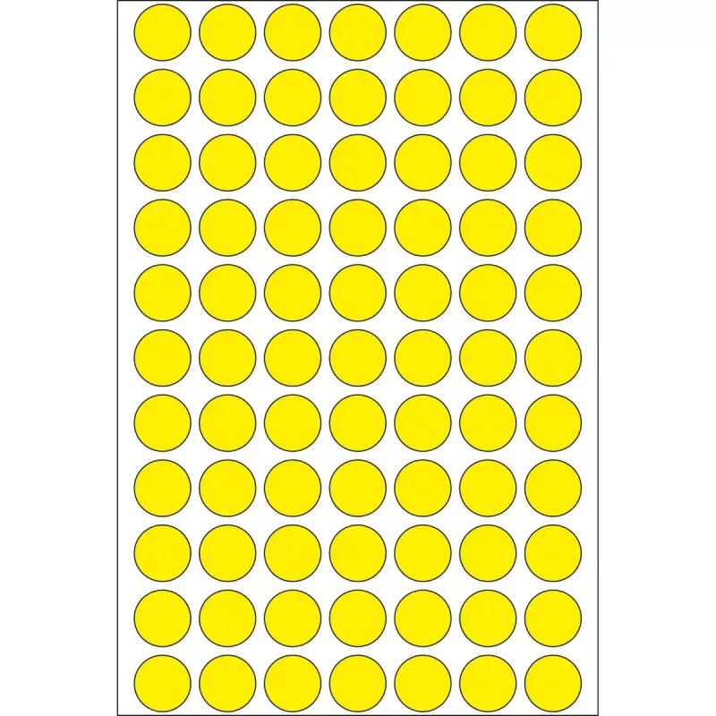 Viacúčelové etikety HERMA 2464 ks okrúhle žltá 13 mm