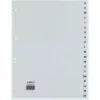 Rexel PP register, sivý, abecedný, abecedný register so záložkami, polypropylén (PP), sivý, A4+, 246 mm, 297 mm