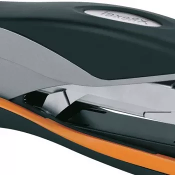 Rexel zošívačka manuálna Optima 40 Low Force strieborná/čierna, 40 listov, čierna, oranžová, strieborná, kov, 7 cm, 600 g, 40 x 190 x 80 mm
