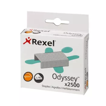 Rexel sponky Odyssey balenie 2500 ks, balík sponiek, 2500 sponiek, oceľ, strieborná, 60 listov, 130 g