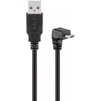 USB 2.0 Hi-Speed kábel Goobay 95343 90° čierny 1,8 m