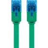 Plochý patch kábel Goobay CAT 6A U/UTP zelený 5m