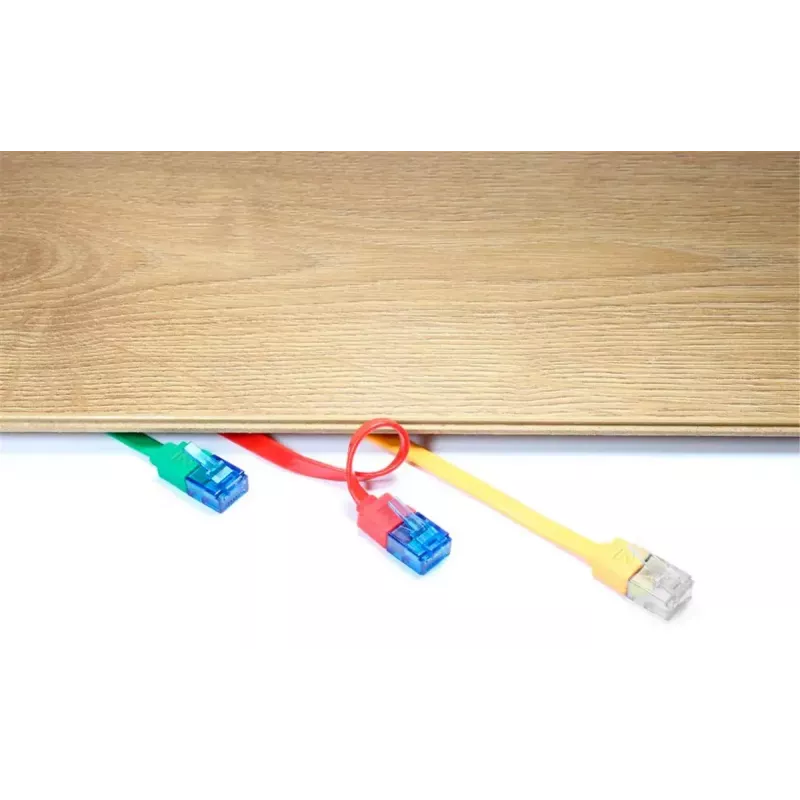 Plochý patch kábel Goobay CAT 6A U/UTP čierny 5 m