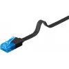 Plochý patch kábel Goobay CAT 6A U/UTP čierny 5 m